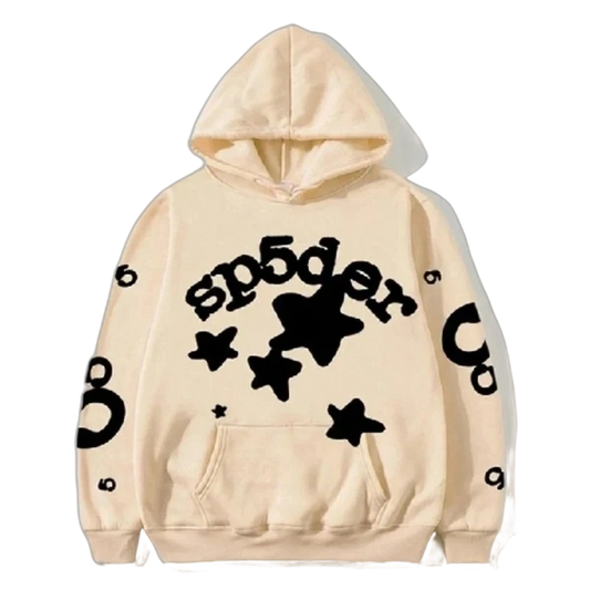 Beige Sp5der Beluga Hoodie