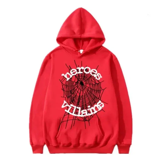Heroes and Villains Spider Hoodie Red