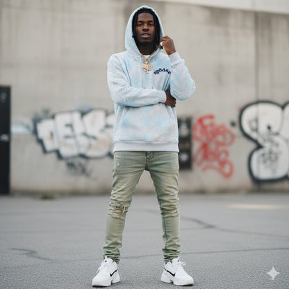 Sp5der AOP Web Hoodie Heather Grey