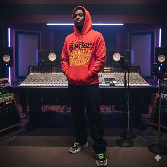 Sp5der Pink V2 Hoodie Red