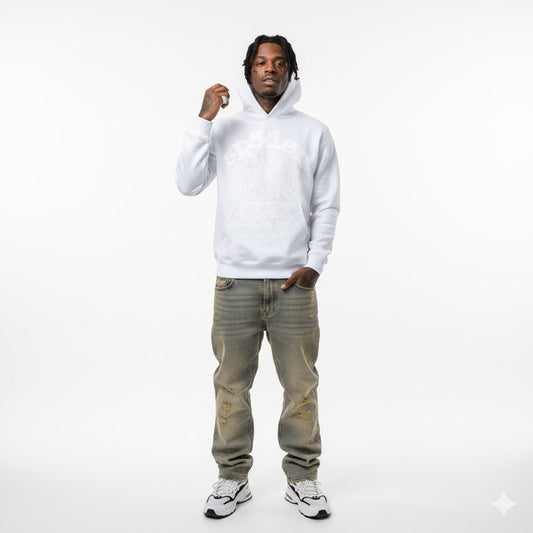 Sp5der OG Web Hoodie Heather Grey