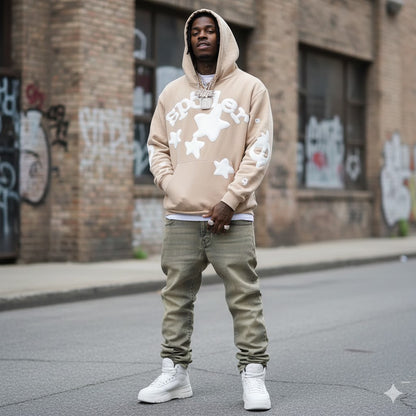 Sp5der Beluga Hoodie Light Brown